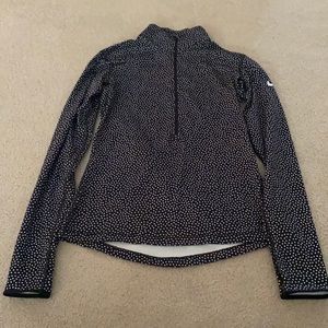 Nike Polka Dot Quarter-Zip Size Medium Black and White